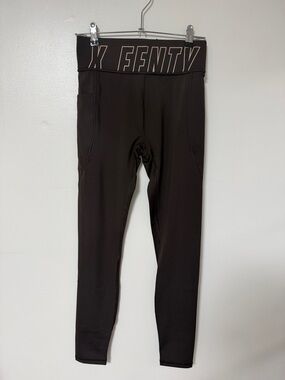 Savage X Fenty Black High-Waist Leggings with Logo Waistband